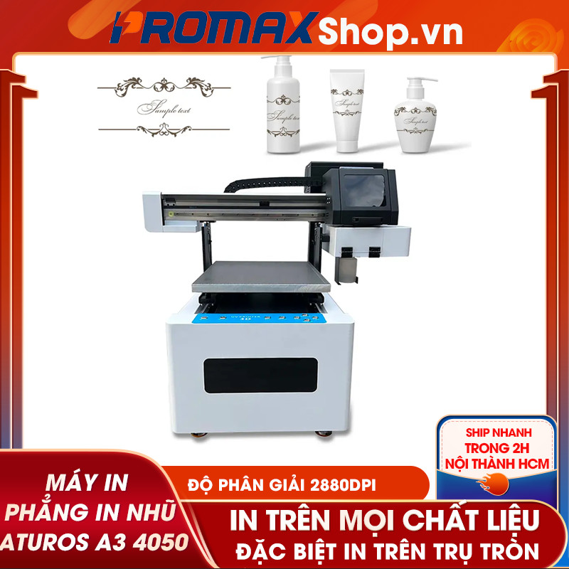 Máy in phẳng hỗ trợ in 3D UV DTF Aturos A3 4050
